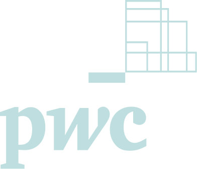 A green background with the letters pwc in front of it.